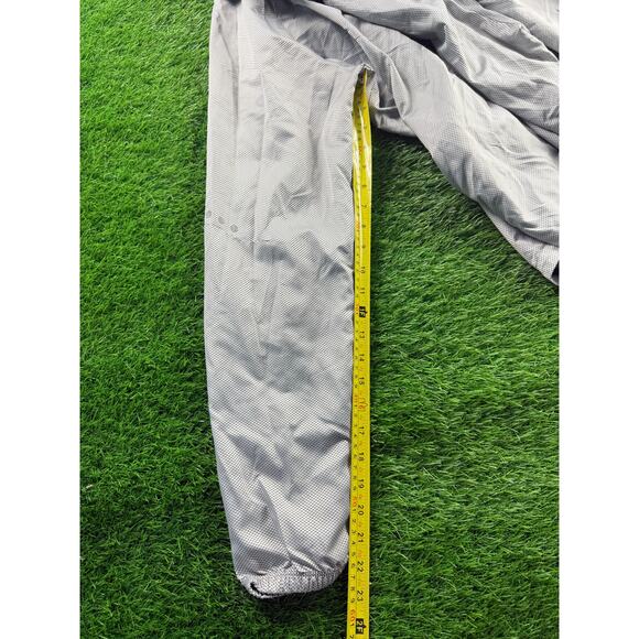 Nike Storm-FIT² Windbreaker Jacket L Silver Gray Reflective Hooded Running Rain - Picture 7 of 11